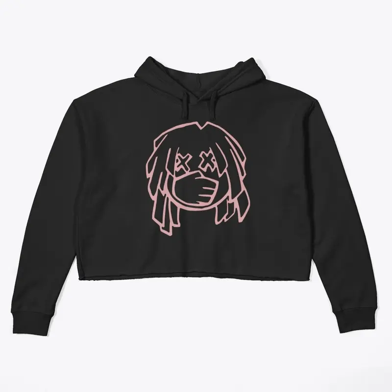 OG Logo Crop Hoodie Pink